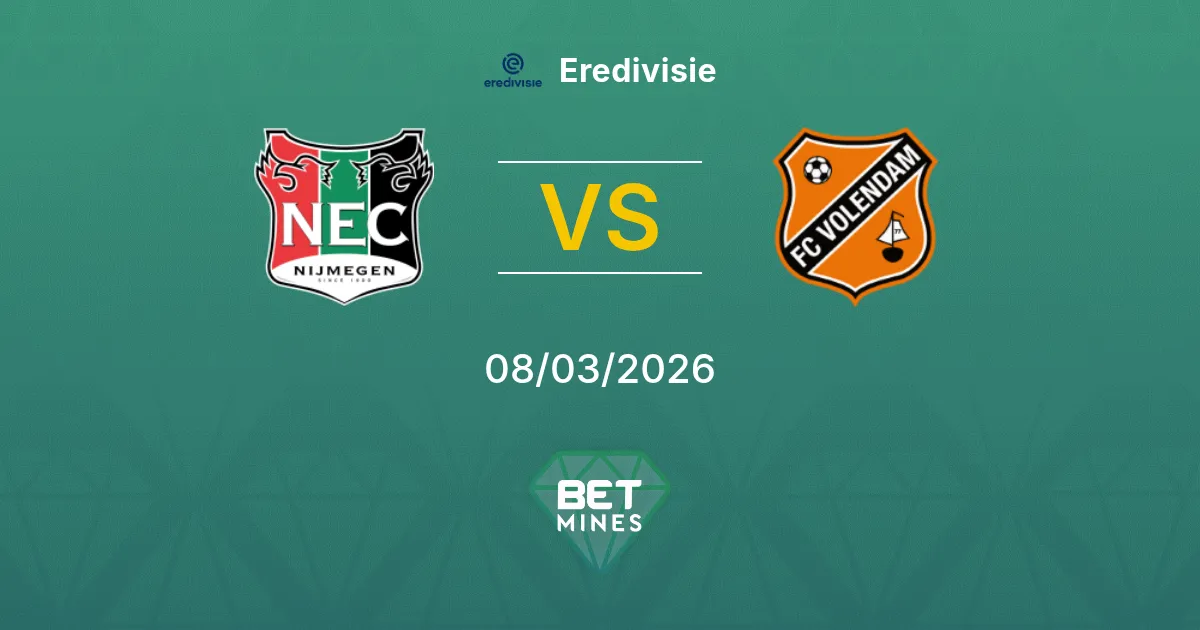 NEC Nijmegen x FC Volendam Palpite: Prévia e Análise da Partida | Eredivisie 08-03-2026