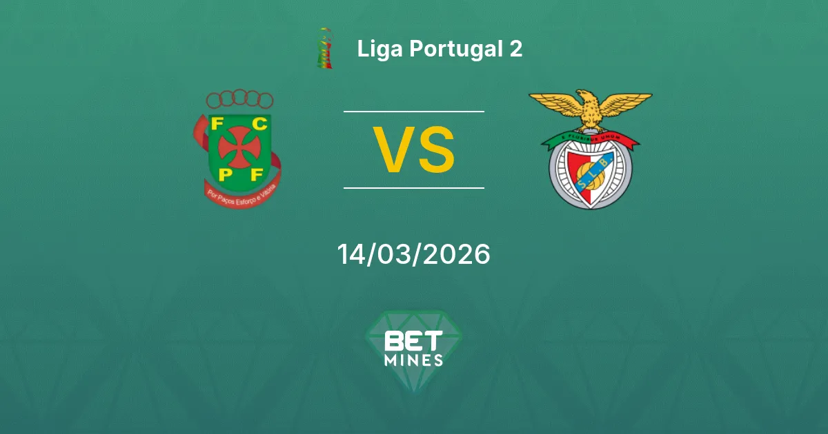 Paços de Ferreira vs Benfica II Prediction: Match Preview and Analysis | Liga Portugal 2 14-03-2026