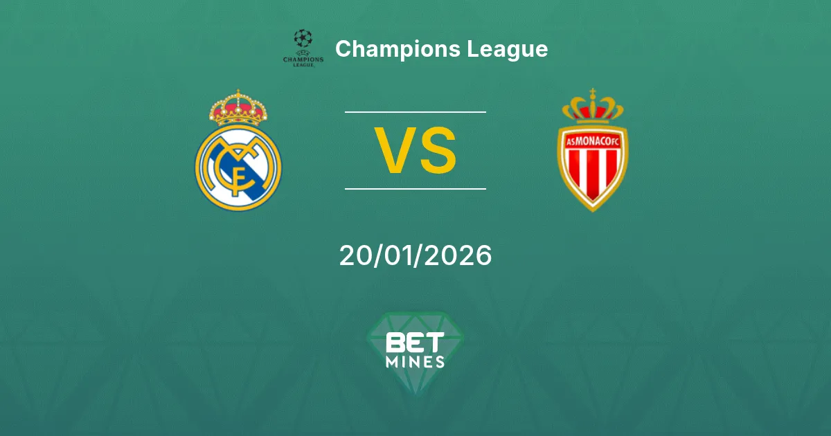 Real Madrid vs Monaco Prediction: Match Preview and Analysis | Champions League 20-01-2026