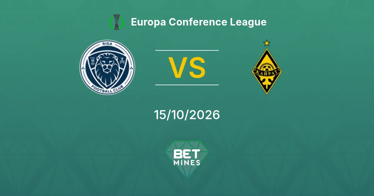 Riga x Kairat Palpite: prévia e análise da partida | Europa Conference League 15-10-2026