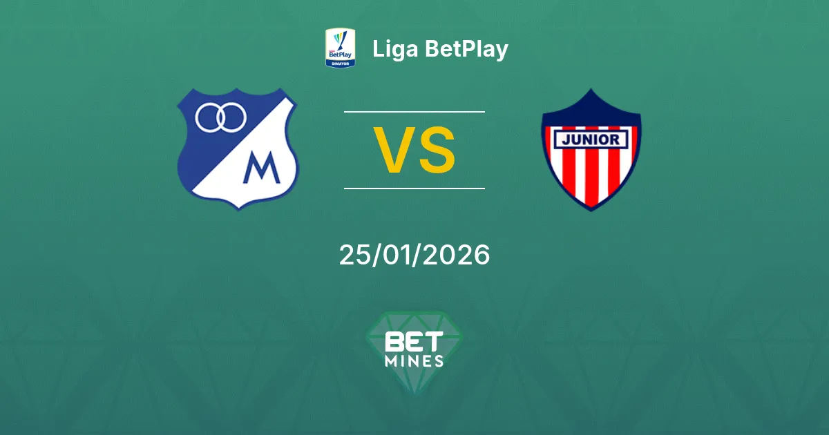 Millonarios vs Junior FC Prediction: Match Preview and Analysis | Liga BetPlay 25-01-2026