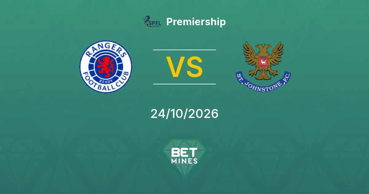 Rangers vs St. Johnstone Pronóstico: previa y análisis del partido | Premiership 24-10-2026