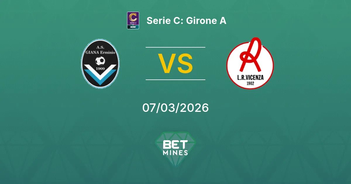 Giana Erminio vs Vicenza Prediction: Match Preview and Analysis | Serie C: Girone A 07-03-2026