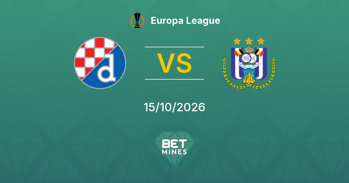 Dinamo Zagreb vs Anderlecht Pronóstico: previa y análisis del partido | Europa League 15-10-2026