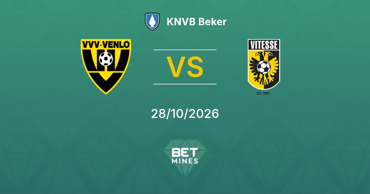 VVV-Venlo x Vitesse Palpite: prévia e análise da partida | KNVB Beker 28-10-2026