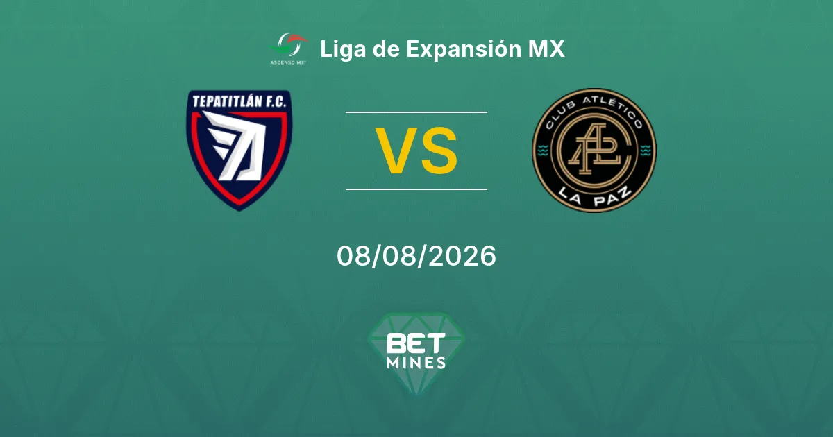 Palpite Tepatitlán de Morelos x CA La Paz: Prévia e Análise da Partida | Liga de Expansión MX 08-08-2026