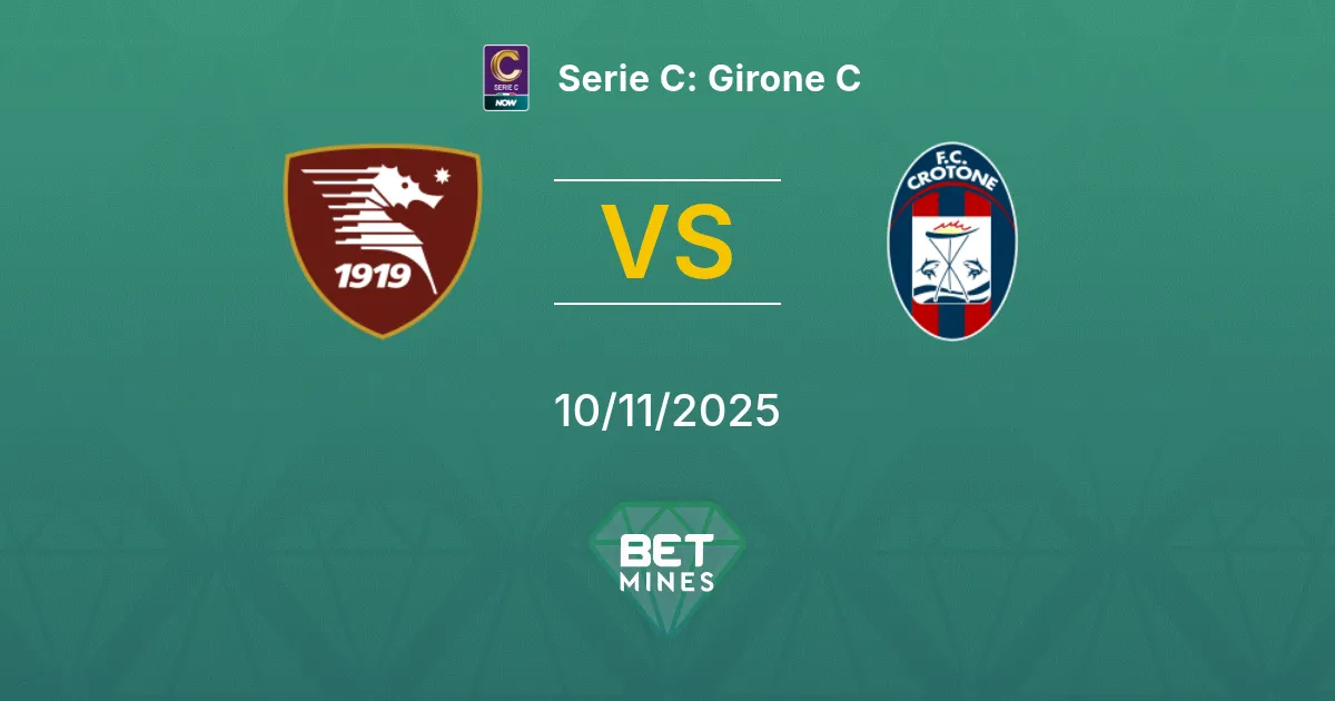 Salernitana vs Crotone Prediction: Match Preview and Analysis | Serie C: Girone C 10-11-2025