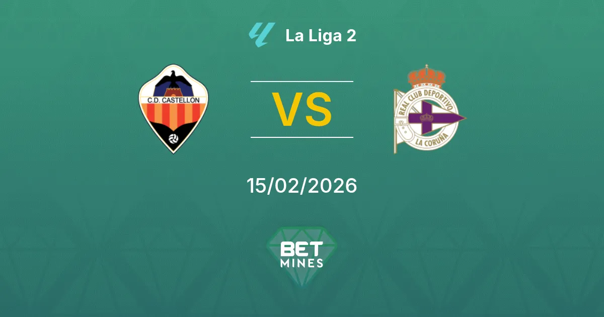Castellón vs Deportivo La Coruña Pronóstico: Previa y Análisis del Partido | La Liga 2 15-02-2026
