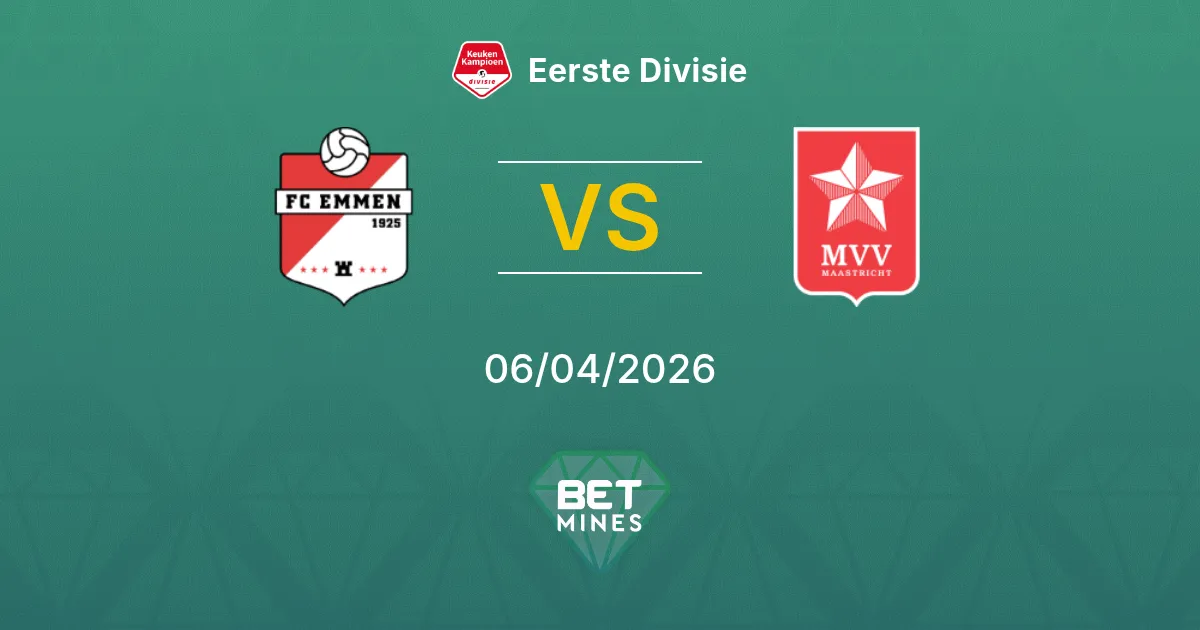 FC Emmen vs MVV Maastricht Pronóstico: Previa y Análisis del Partido | Eerste Divisie 06-04-2026