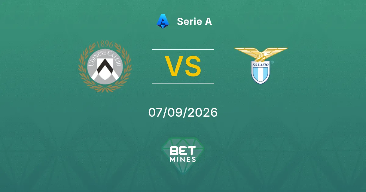 Udinese vs Lazio Prediction: Match Preview and Analysis | Serie A 07-09-2026