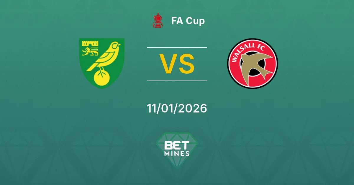 Norwich City vs Walsall Pronostico: Anteprima e Analisi della Partita | FA Cup 11-01-2026