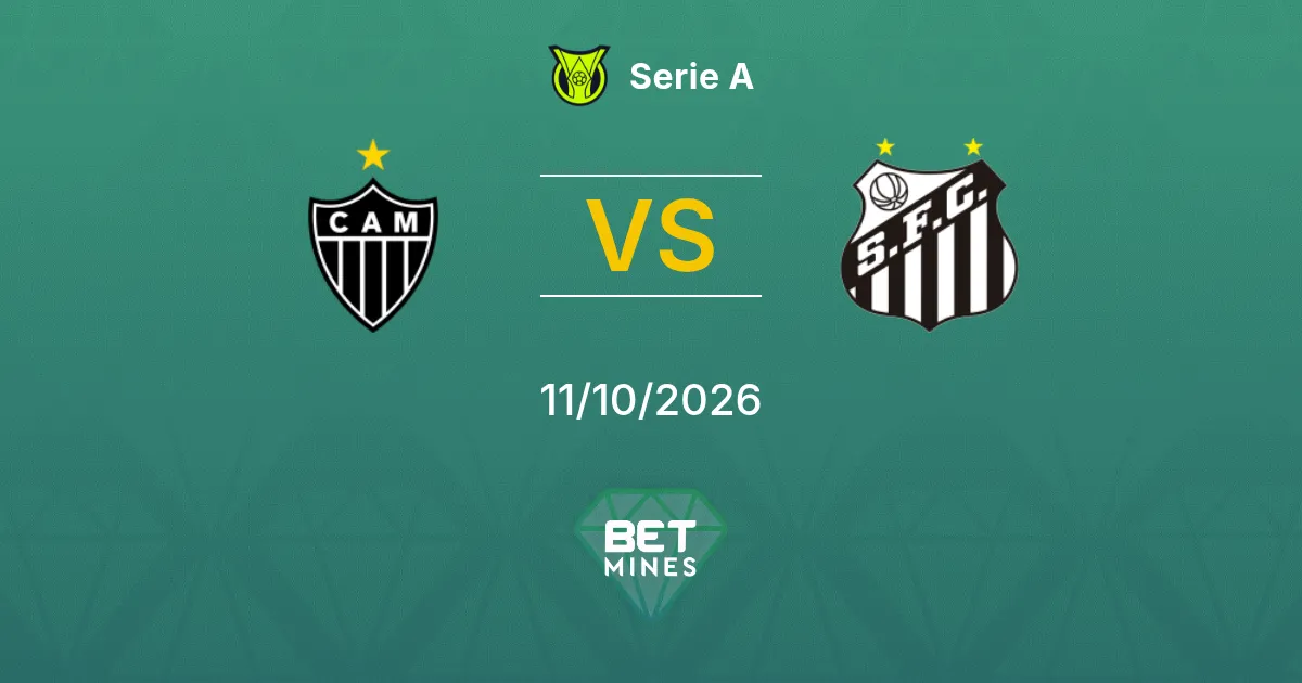 Atlético Mineiro x Santos: Palpite, prévia e análise da partida | Série A 11-10-2026