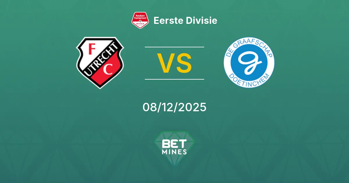 Jong FC Utrecht vs De Graafschap Pronostic : Aperçu et Analyse du Match | Eerste Divisie 08-12-2025