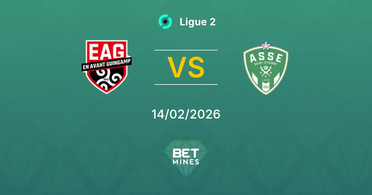 Guingamp vs Saint-Étienne Prediction: Match Preview and Analysis | Ligue 2 14-02-2026