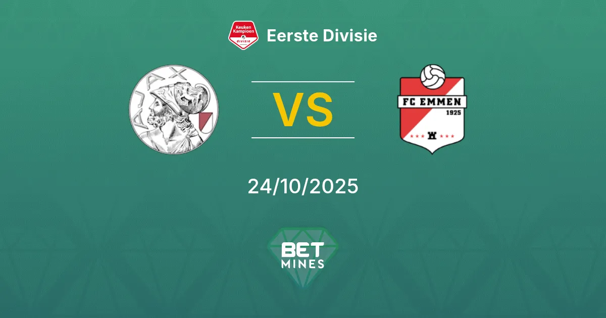 Jong Ajax vs FC Emmen Pronostico: Anteprima e Analisi della Partita | Eerste Divisie 24-10-2025