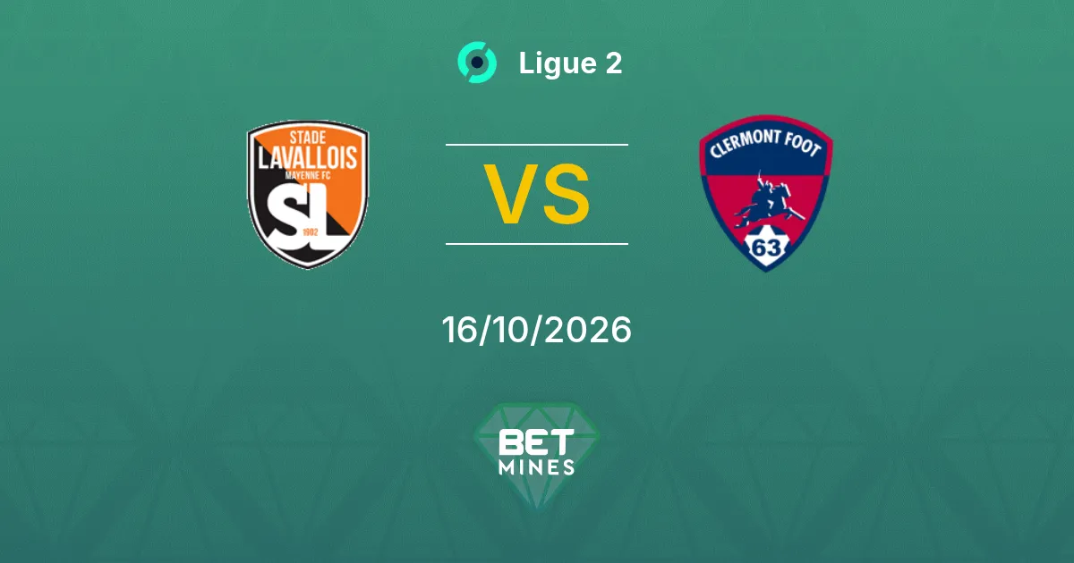 Laval x Clermont Palpite: prévia e análise da partida | Ligue 2 16-10-2026