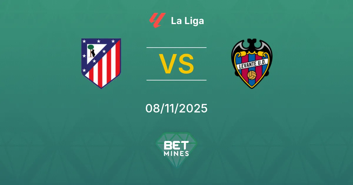 Atlético Madrid vs Levante Prediction: Match Preview and Analysis | La Liga 08-11-2025