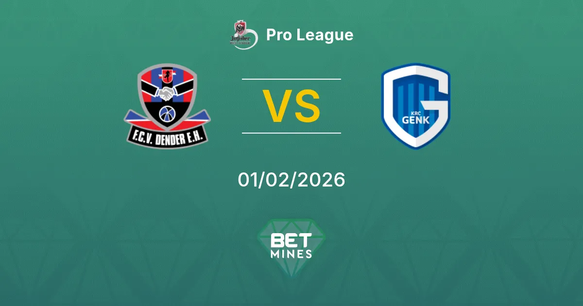 Dender vs Genk Prediction: Match Preview and Analysis | Pro League 01-02-2026