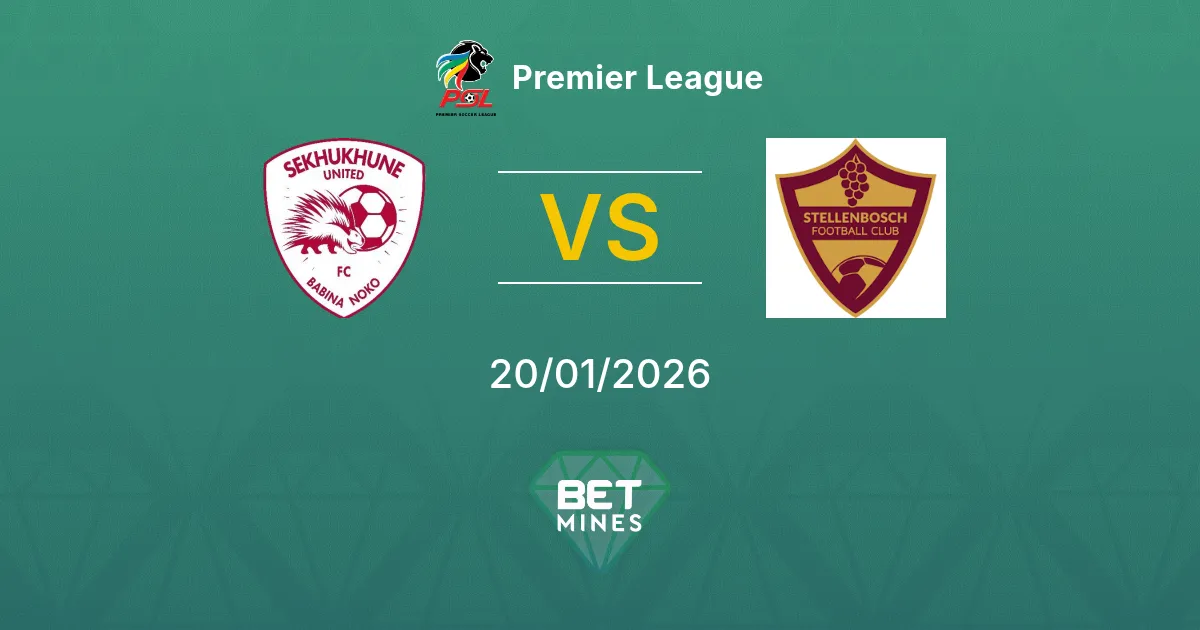Sekhukhune United vs Stellenbosch Prediction: Match Preview and Analysis | Premier League 20-01-2026