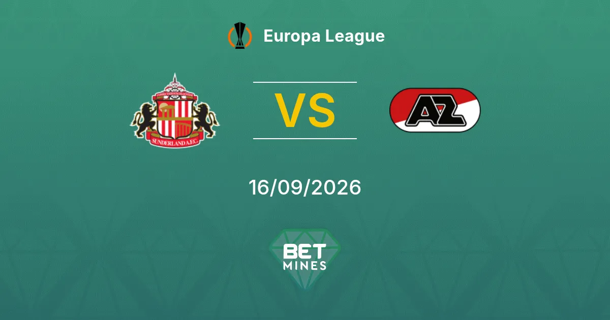 Pronóstico Sunderland vs AZ Alkmaar: Previa y Análisis del Partido | Europa League 16-09-2026