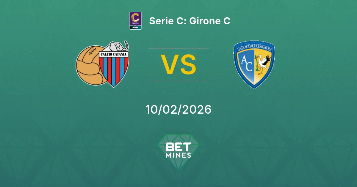 Catania vs Audace Cerignola Prediction: Match Preview and Analysis | Serie C: Girone C 10-02-2026