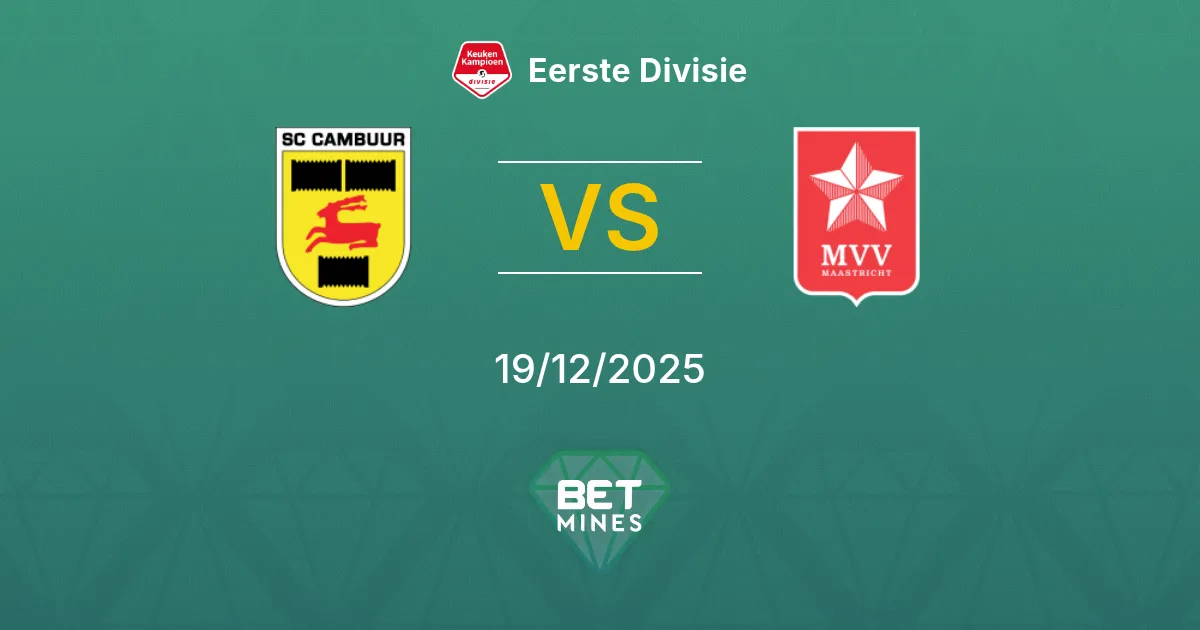SC Cambuur vs MVV Maastricht Pronostico: Anteprima e Analisi della Partita | Eerste Divisie 19-12-2025