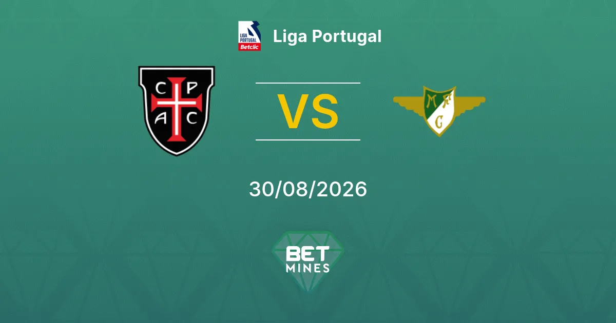 Pronostic Casa Pia vs Moreirense : Aperçu et Analyse du Match | Liga Portugal 30-08-2026