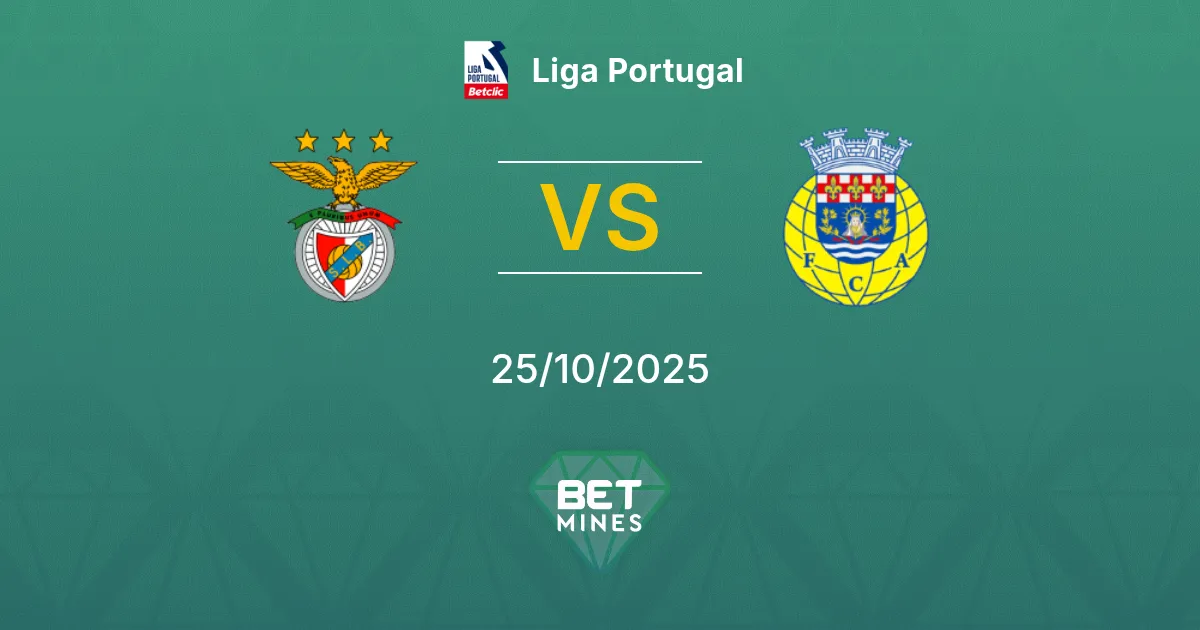 Benfica vs Arouca Prediction: Match Preview and Analysis | Liga Portugal 25-10-2025