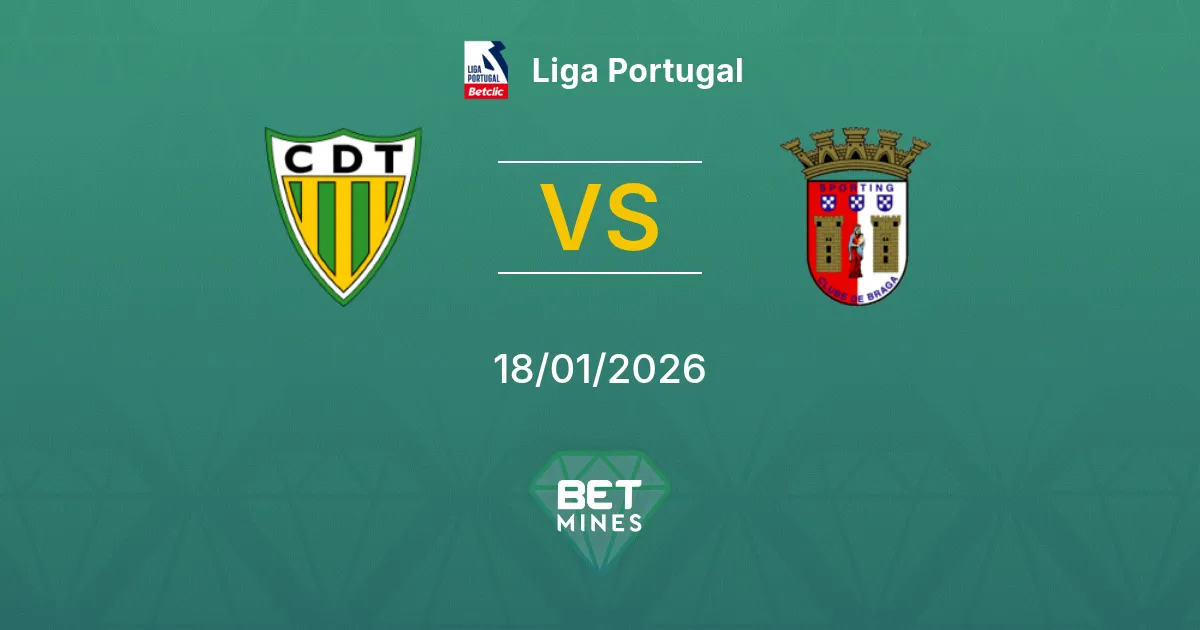 Tondela vs Sporting Braga Prediction: Match Preview and Analysis | Liga Portugal 18-01-2026