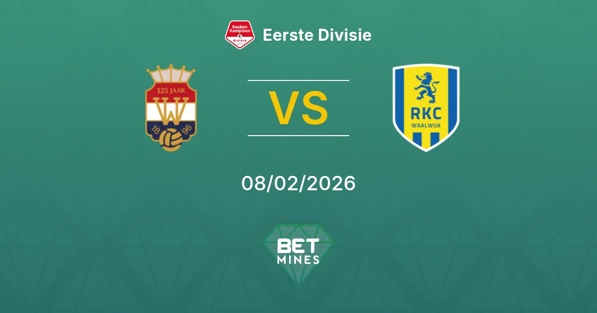 Willem II vs RKC Waalwijk Prediction: Match Preview and Analysis | Eerste Divisie 08-02-2026