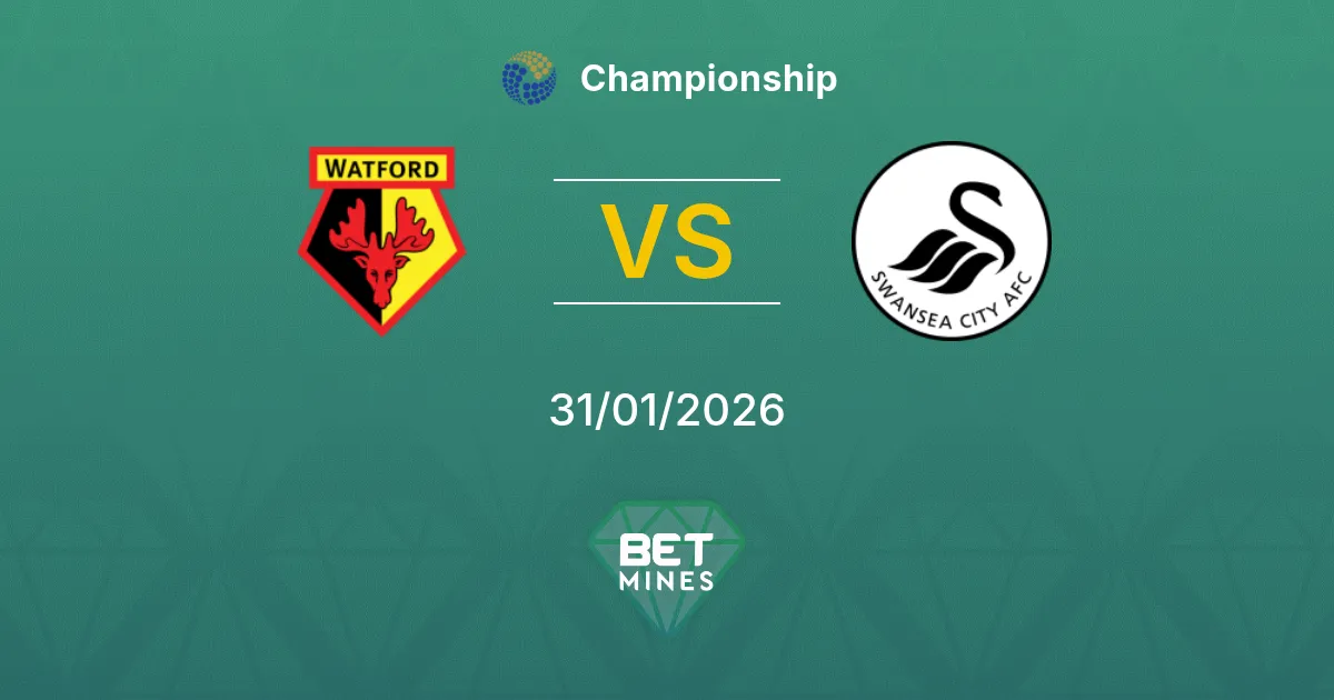 Watford vs Swansea City Prediction: Match Preview and Analysis | Championship 31-01-2026