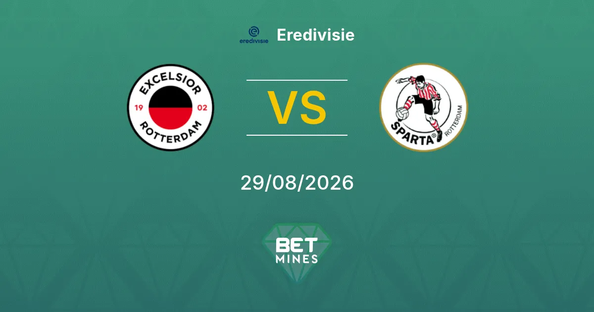 Palpite Excelsior x Sparta Rotterdam: Prévia e Análise da Partida | Eredivisie 29-08-2026