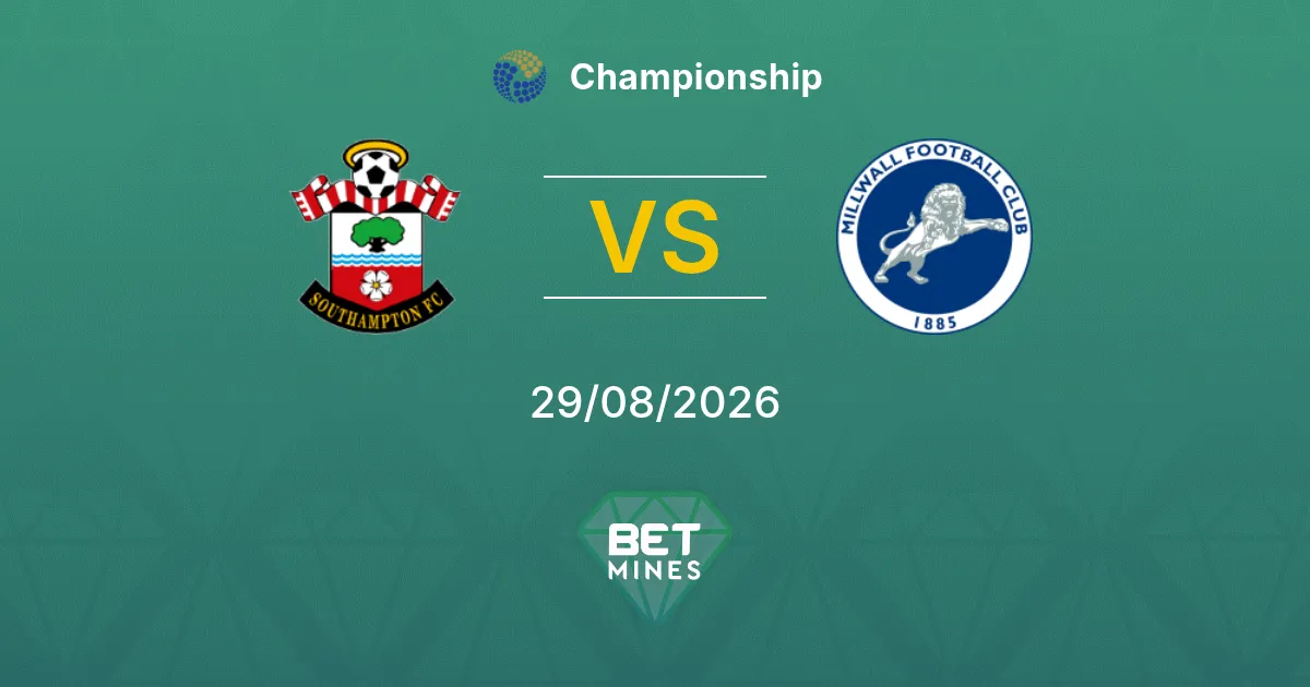 Palpite Southampton x Millwall: Prévia e Análise da Partida | Championship 29-08-2026
