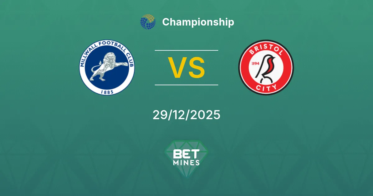Millwall vs Bristol City Pronostico: Anteprima e Analisi della Partita | Championship 29-12-2025