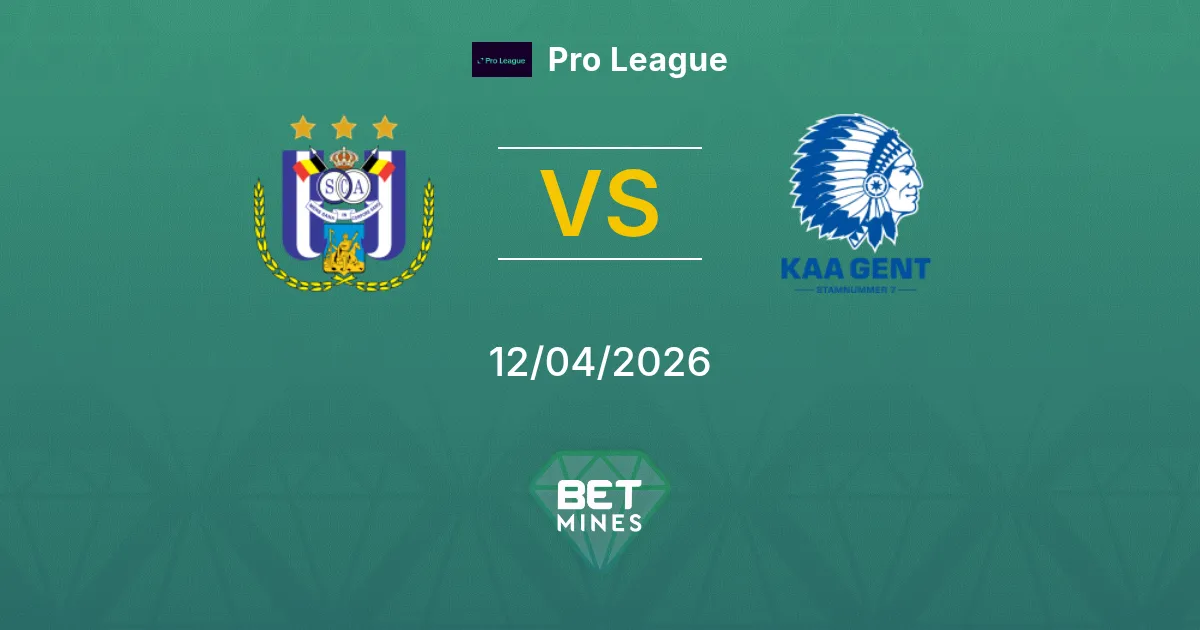 Anderlecht vs Gent Pronóstico: Previa y Análisis del Partido | Pro League 12-04-2026