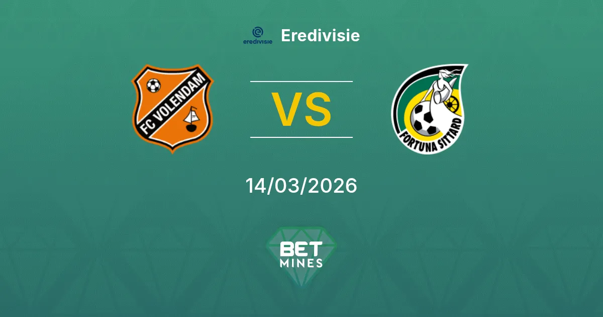 FC Volendam vs Fortuna Sittard Prediction: Match Preview and Analysis | Eredivisie 14-03-2026
