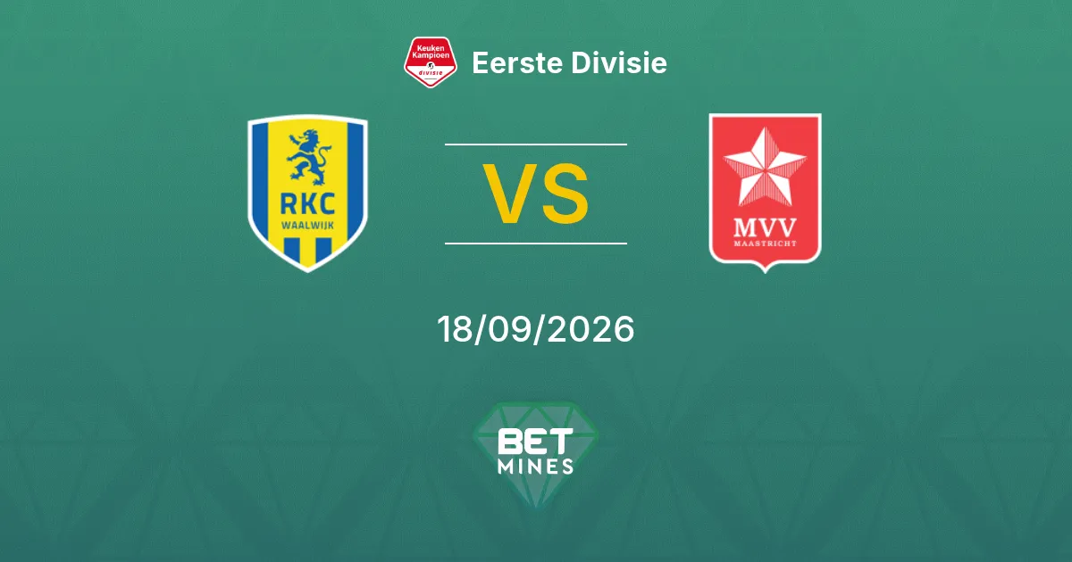 Palpite RKC Waalwijk x MVV Maastricht: Prévia e Análise da Partida | Eerste Divisie 18-09-2026