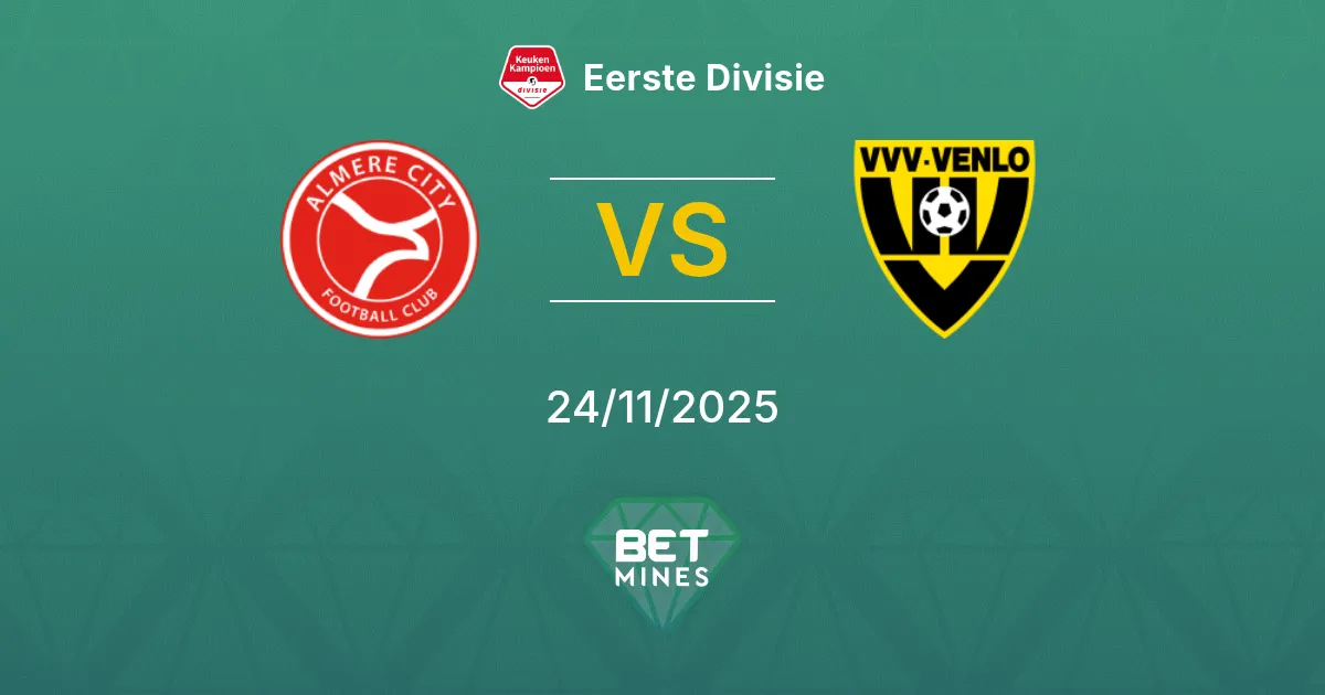 Almere City vs VVV-Venlo Prediction: Match Preview and Analysis | Eerste Divisie 24-11-2025