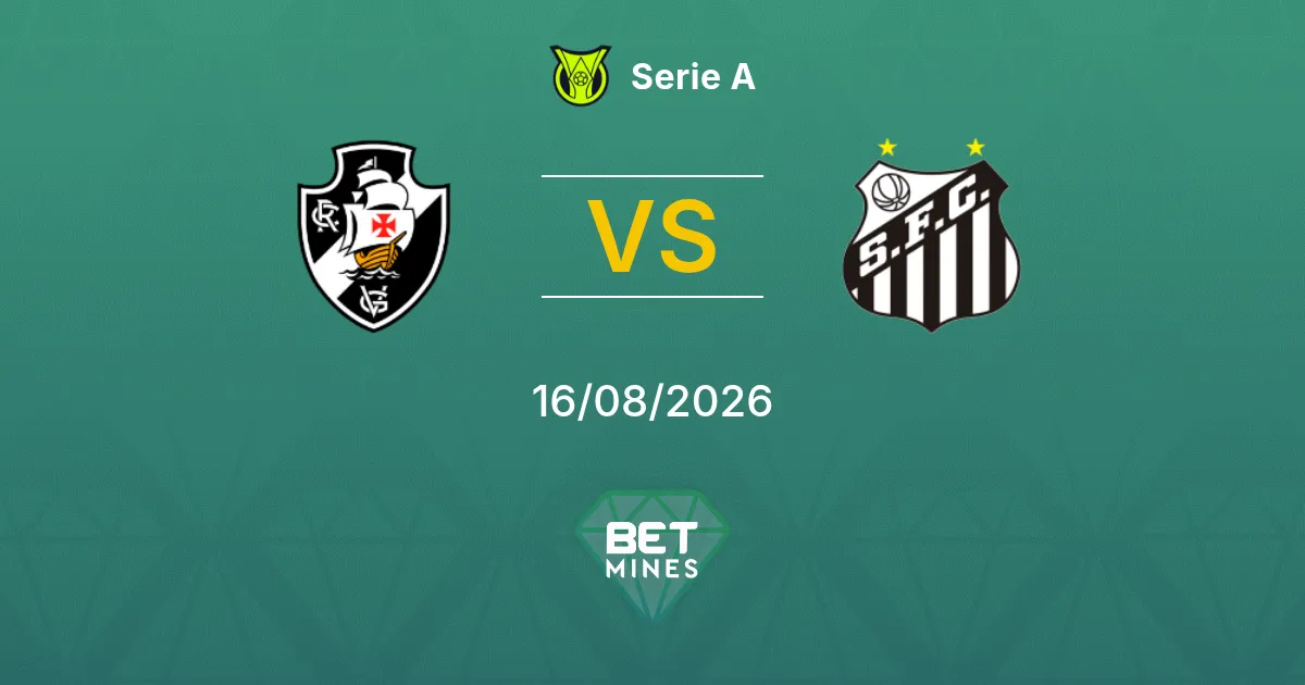 Vasco da Gama vs Santos Prediction: Match Preview and Analysis | Serie A 16-08-2026