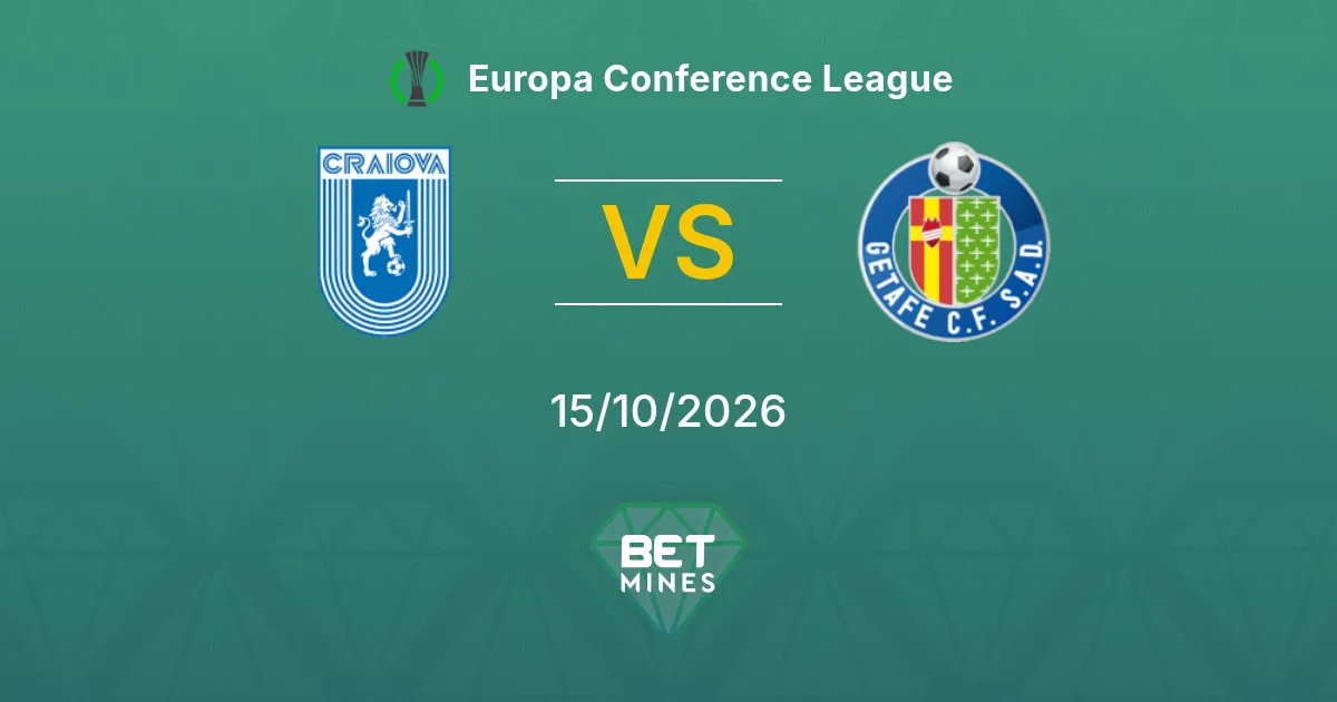 Universitatea Craiova x Getafe Palpite: prévia e análise da partida | Europa Conference League 15-10-2026