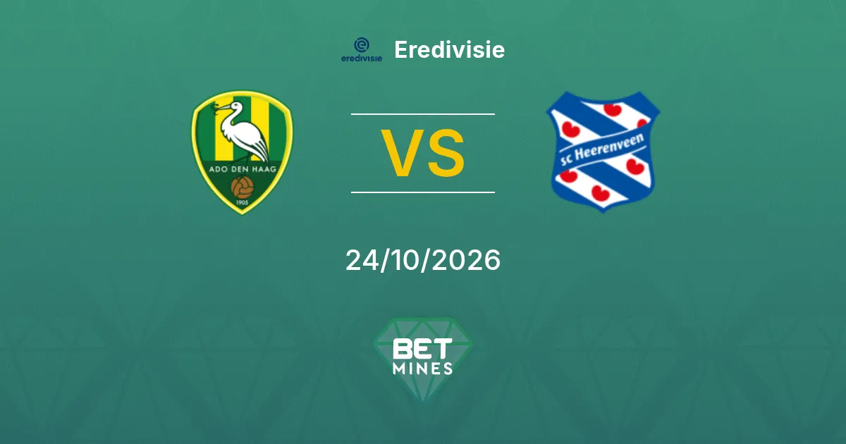 ADO Den Haag vs SC Heerenveen Pronostico: anteprima e analisi della partita | Eredivisie 24-10-2026