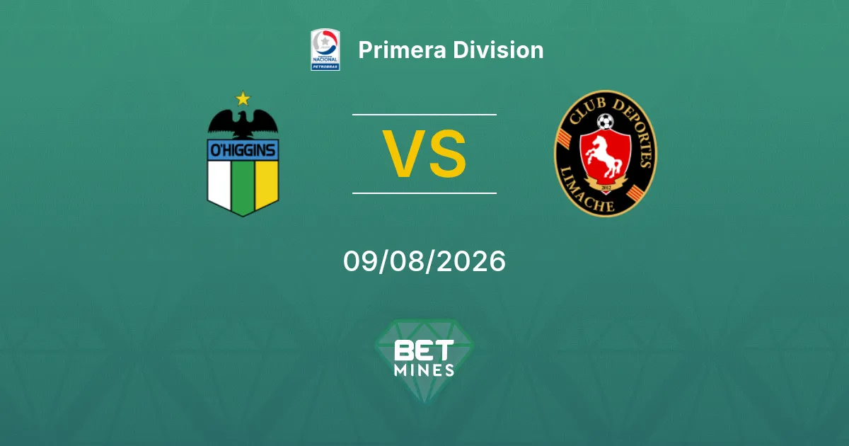 Palpite O'Higgins x Deportes Limache: Prévia e Análise da Partida | Primera División Chilena 09-08-2026