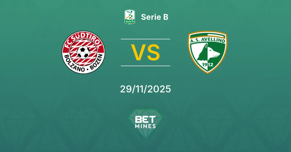 Südtirol vs Avellino Prediction: Match Preview and Analysis | Serie B 29-11-2025