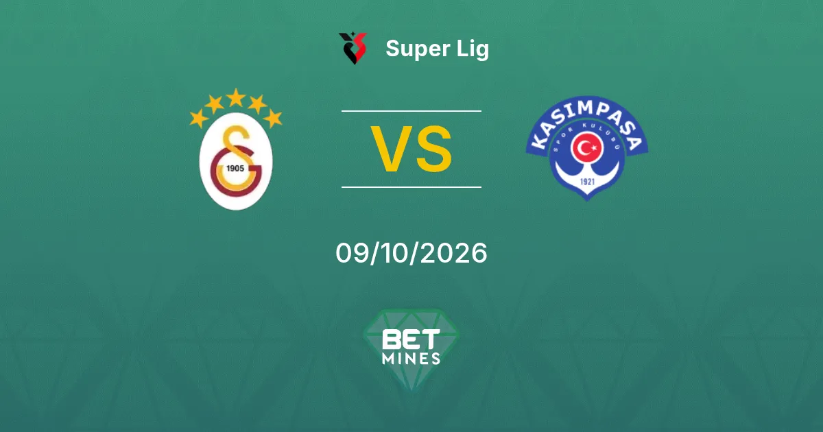 Galatasaray x Kasımpaşa Palpite: prévia e análise da partida | Super Lig 09-10-2026