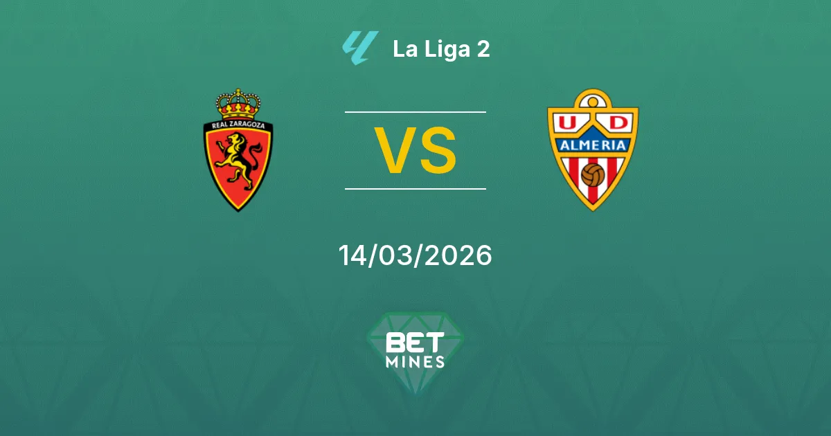Real Zaragoza vs Almería Prediction: Match Preview and Analysis | La Liga 2 14-03-2026
