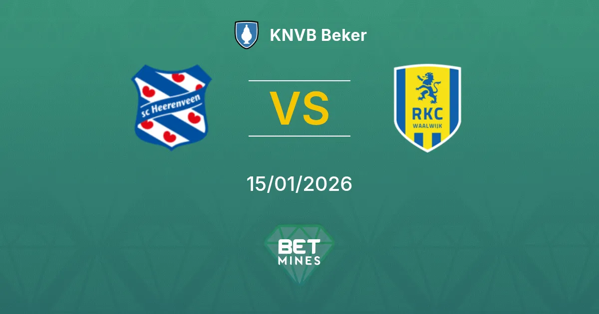 SC Heerenveen vs RKC Waalwijk Pronostico: Anteprima e Analisi del Match | KNVB Beker 15-01-2026