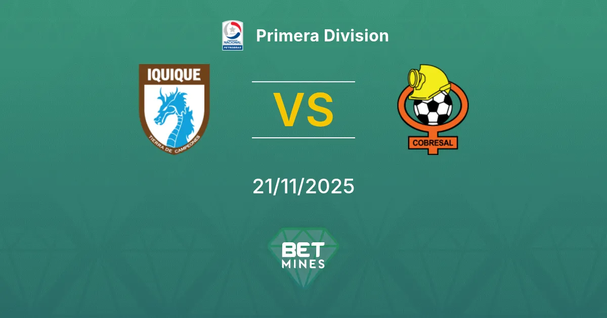 Deportes Iquique vs Cobresal Pronóstico: Previa y Análisis del Partido | Primera División 21-11-2025