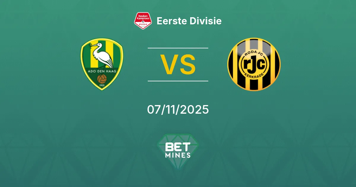 ADO Den Haag vs Roda JC Kerkrade Prediction: Match Preview and Analysis | Eerste Divisie 07-11-2025
