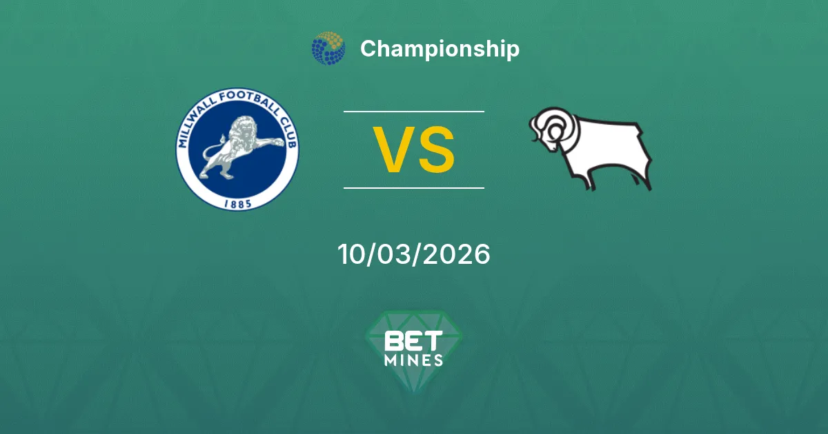 Millwall x Derby County Palpite: Prévia e Análise da Partida | Championship 10-03-2026