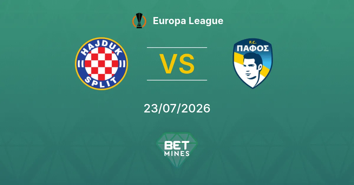 Hajduk Split vs Pafos FC Prediction: Match Preview and Analysis | Europa League 23-07-2026